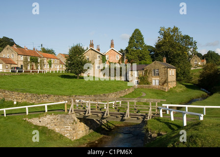 Royaume-uni, Angleterre, Yorkshire du Nord, Hutton-le-Hole, village green Banque D'Images