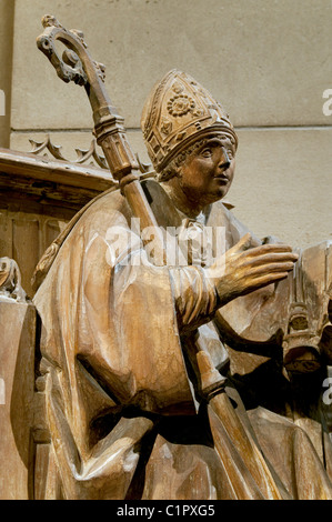 Saint Ambroise dans son étude, ca. 1500, l'espagnol, fabriqués à Palencia, Tamara, Espagne, Banque D'Images