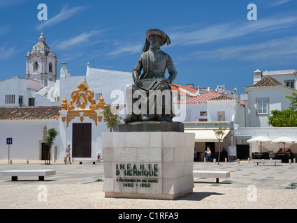 Statue d'Henri le Navigateur à Lagos, Algarve, Portugal Banque D'Images