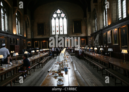 Au Balliol College d'Oxford, de l'intérieur de salle à manger Banque D'Images