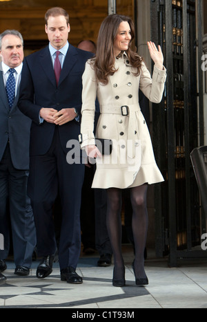 Le prince William et Kate Middleton visiter Belfast en mars 2011 Banque D'Images