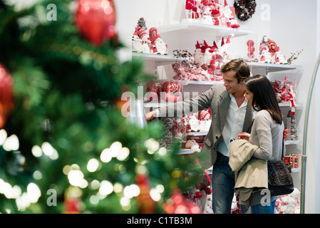 Couple de décorations de Noël Banque D'Images