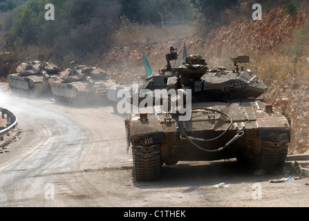 Le Merkava Mark III-D char de combat principal des Forces de défense d'Israël. Banque D'Images