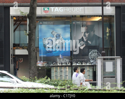 Leonardo DiCaprio apparaît dans une pub pour Tag Heuer Tokyo, Japon - 09.08.09 ( ) : Owen Beiny / Banque D'Images