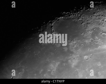 Close-up vue détaillée de la lune. Banque D'Images