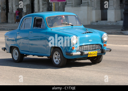 Voitures anciennes à La Havane Cuba Banque D'Images