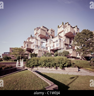 Habitat 67 Bâtiments de logement à Montréal, Québec, Canada par Moshe Safdie. Banque D'Images