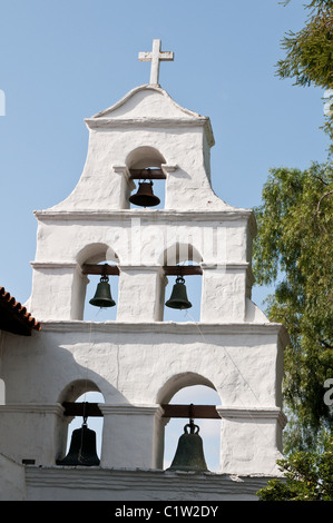 San Diego, Californie. Mission Basilica San Diego de Alcalá. Banque D'Images