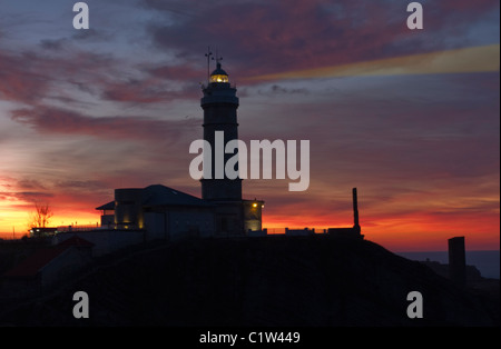 Phare du cap majeur (nord de l'Espagne) Banque D'Images