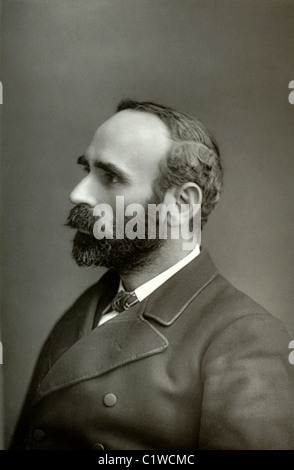 Portrait de Michael Davitt (1846-1906) républicain irlandais. Type de bois Banque D'Images