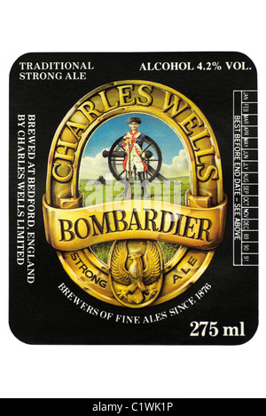 Charles Bombardier Strong Ale l'étiquette du flacon vers 1989-1991. Banque D'Images