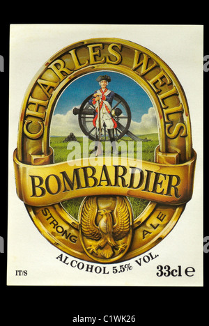 Charles Bombardier Strong Ale l'étiquette du flacon - date inconnue mais Wells & Young's fusion de 2006. Banque D'Images