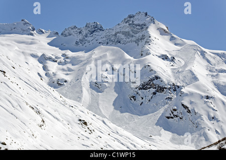 Ski de randonnée en Haute Maurienne région de France Banque D'Images