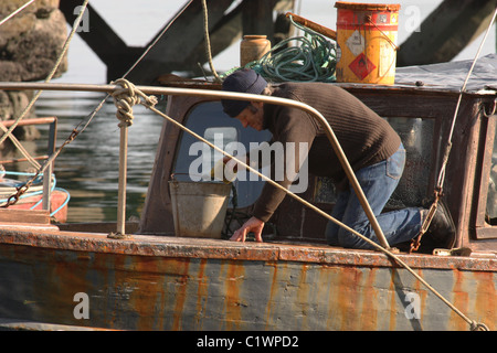 Bateau de pêche et le port de pêcheur Banque D'Images