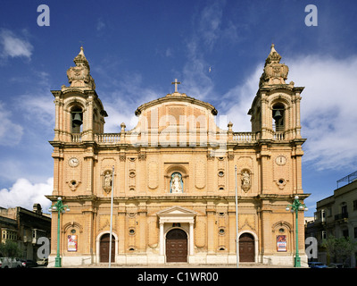 L'église paroissiale à Msida, Malte Banque D'Images