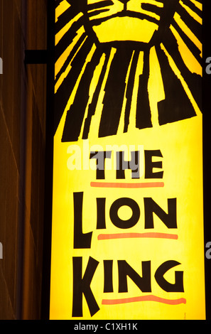 Lion King Broadway au Minskoff Theatre, Times Square, 42e Rue, New York City Banque D'Images