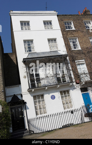 London Blue Plaque accueil de l'écrivain Bram Stoker, située à St Leonards exposée à Chelsea, Londres. Banque D'Images