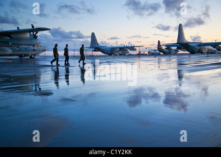 KC130J Hercules à la Marine Corps Air Station Miramar CA Banque D'Images