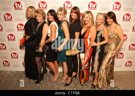 Carol McGiffin, Sherrie Hewson, Kate Thornton, Andrea McClean, Lesley Garrett, Lisa Maxwell, Jane McDonald Femmes lâche plat Recherche Rapide Banque D'Images