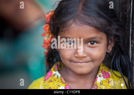 Fille dans l'Andhra Pradesh en Inde du Sud Banque D'Images