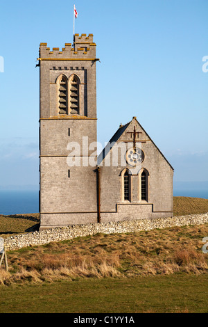 L'Église Sainte-hélène sur Lundy Island, Devon, Angleterre Royaume-uni en mars - Eglise St Helens Banque D'Images