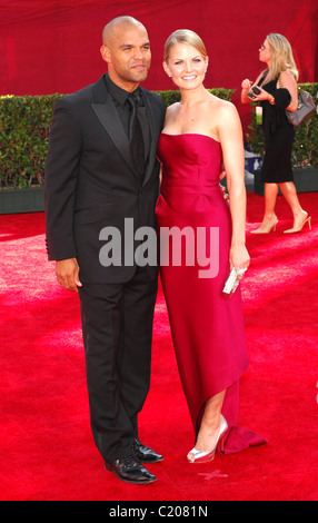 Amaury Nolasco et Jennifer Morrison 61e Primetime Emmy Awards tenue au Nokia Theater - Arrivées Los Angeles, Californie - Banque D'Images
