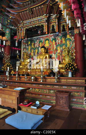 Jeungsimsa au Mont du Temple. Mudeungsan Provincial Park à Gwangju, Corée du Sud. Banque D'Images