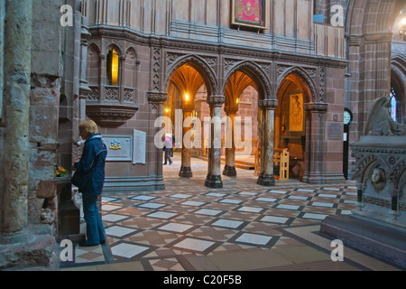 La cathédrale de Chester, de l'intérieur, centre-ville, en Angleterre, Mars 2011 Banque D'Images