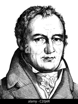 L'amélioration de l'image numérique de Johann Peter Hebel, théologien et poète allemand, 1760 - 1826, portrait, illustration historique, 1880 Banque D'Images