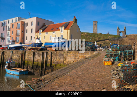 Vieux port, Saint Andrews, Fife, Scotland, Mars 2011 Banque D'Images