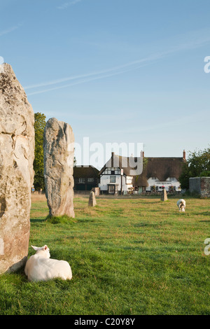 Monument d'Avebury, Wiltshire, England, UK Banque D'Images