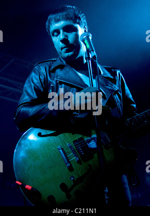 Ryan Jarman Ridan performing live at O2 Academy Liverpool sur leur tournée britannique. Liverpool, Angleterre - 26.09.09 Sakura/ Banque D'Images