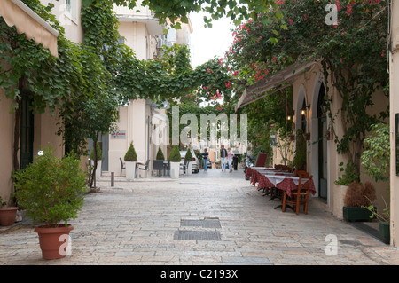 Corfou, Grèce. Octobre. Dans les rues de la ville de Corfou. Banque D'Images