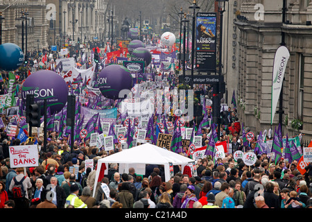 L'Alternative pour mars manifestation antigouvernementale, Londres Banque D'Images