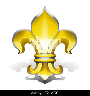Fleur de Lys, antique symbole de royauté française Banque D'Images