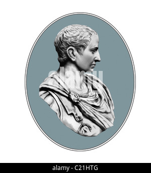 Jules César c100 ou 102 44 AV général romain homme d'Illustration d'une gravure Banque D'Images