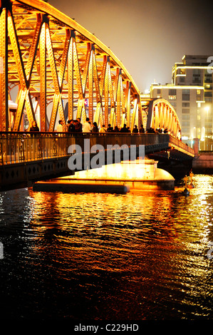 Pont Waibaidu à Shanghai Banque D'Images