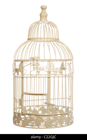 Cage à oiseau shabby chic vintage découpe studio Banque D'Images