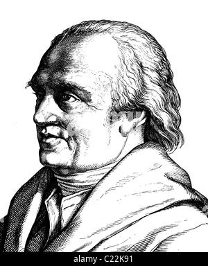 L'amélioration de l'image numérique de Friedrich Wilhelm Herschel, 1738 - 1822, astronome, portrait, illustration historique, 1880 Banque D'Images