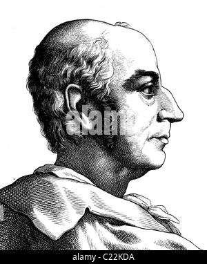 L'amélioration de l'image numérique de Johann Heinrich Jung-Stilling, 1740 - 1817, médecin et scientifique, portrait, Banque D'Images