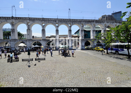 Arches de Lapa, Rio de Janeiro, Brésil Banque D'Images