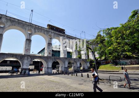 Arches de Lapa, Rio de Janeiro, Brésil Banque D'Images