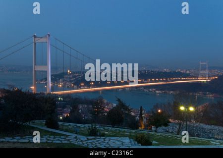 Sultan Fatih Mehmet Bridge,second pont du Bosphore, Istanbul, Turquie Banque D'Images