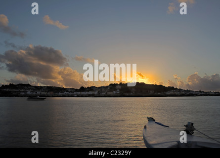 Coucher de soleil sur Appledore, North Devon, Angleterre Banque D'Images