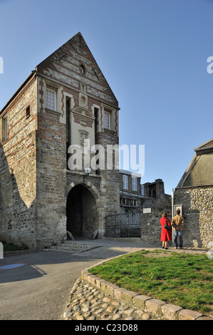 La porte de Nevers / Porte de Nevers à Saint-Valery-sur-Somme, Baie de Somme, Picardie, France Banque D'Images