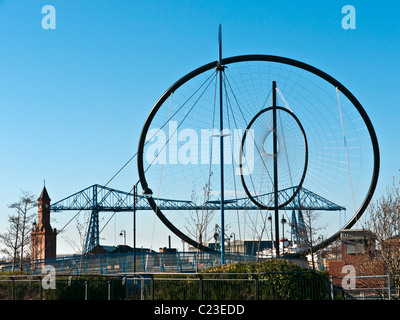 Sculpture Temenos Dock, Middlesbrough Middlesbrough par l'artiste Anish Kapoor et Cecil Balmond concepteur structurel. Banque D'Images