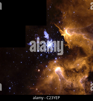 Cycle de vie des stars dans cette superbe photo de la nébuleuse NGC 3603 galactique géant Banque D'Images