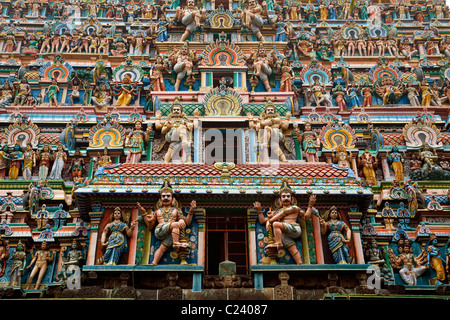 Chidambaram Temple (Hindu) dédié à Shiva dans l'Etat du Tamil Nadu en Inde. Banque D'Images