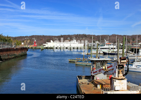 Port Jefferson harbor, Long Island NY Banque D'Images