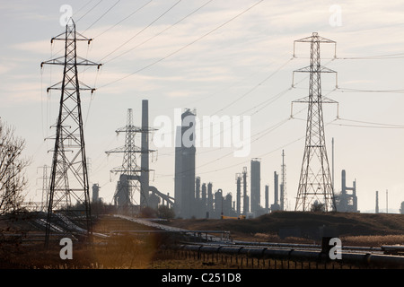 Une usine pétrochimique de Seal Sands sur Teeside, au nord-est, au Royaume-Uni. Banque D'Images